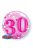 30-as Rózsaszín Szikrázó Csillag Mintás Szülinapi Buborék Lufi, 56 cm