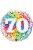 18 inch-es 70 Rainbow Confetti Szülinapi Fólia Lufi