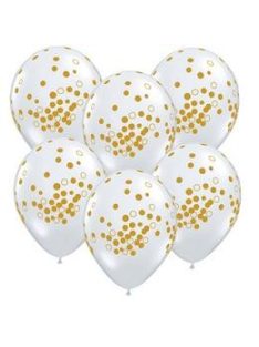 11 inch-es Confetti Dots Diamond Clear latex Lufi