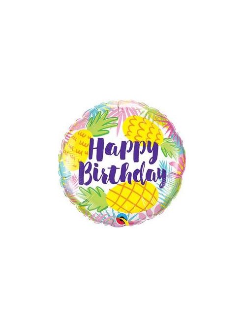 18 inch-es Birthday Pineapple Fólia Lufi