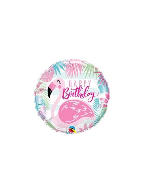 18 inch-es Birthday Pink Flamingo Fólia Lufi