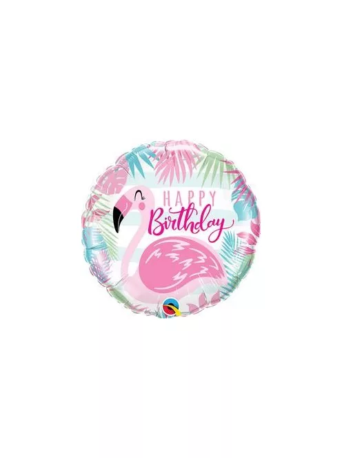 18 inch-es Birthday Pink Flamingo Fólia Lufi