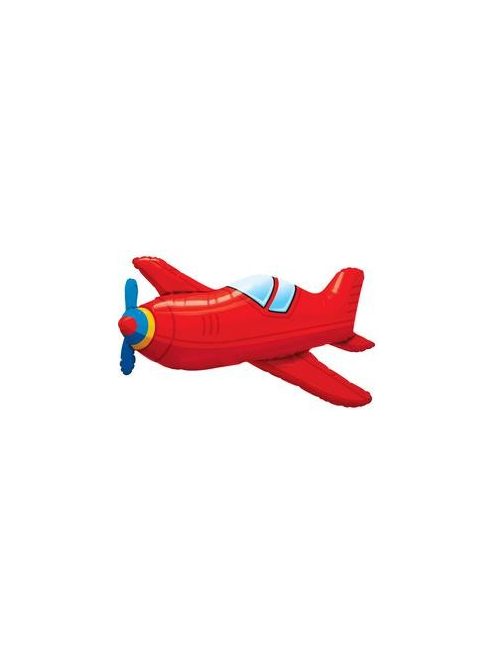 Piros Repülőgép Fólia Lufi, 91 cm
