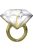 Gyémánt Gyűrűt Megformáló Fólia Lufi, 94 cm