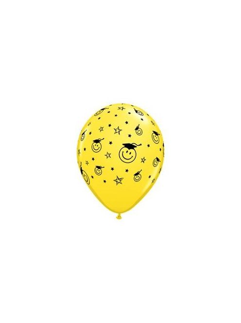 11 inch-es Smile Face Yellow Ballagási Lufi 