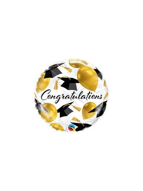 18 inch-es Congratulations Gold Balloons Fólia Lufi q82283 