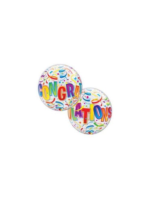 22 inch-es Congratulations Around - Ballagási Bubbles Lufi