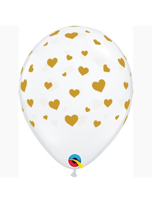 11 inch-es Random Hearts-a-Rnd DMC Gold Lufi