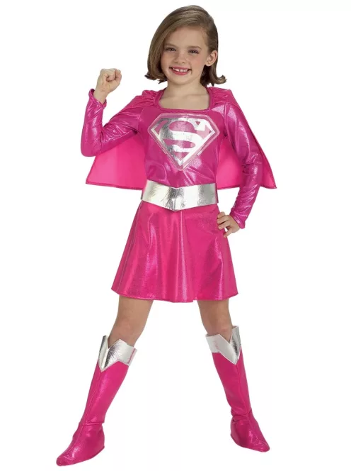 Supergirl Jelmez Kislányoknak, M-es - Rózsaszín (NK)