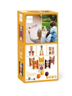   2 az 1-ben Toronyépítő és bowling játék, Állatok Scratch Europe