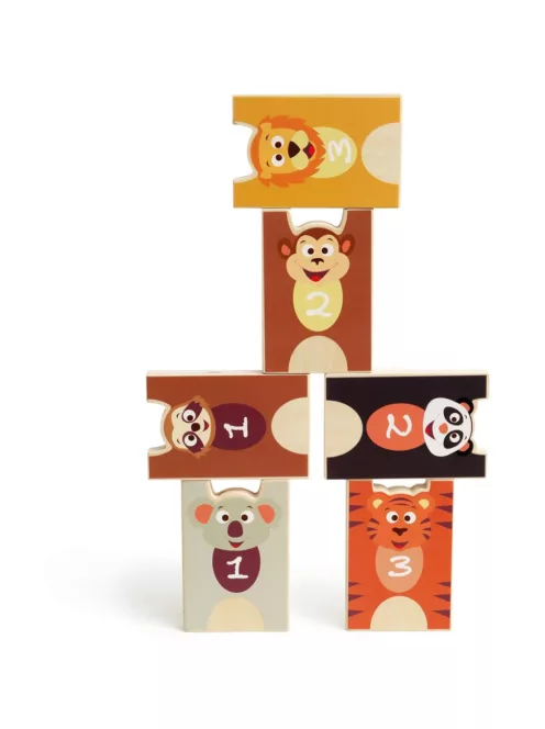 2 az 1-ben Toronyépítő és bowling játék, Állatok Scratch Europe