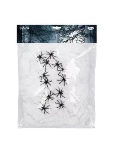 Pókháló 12 db Pókkal Halloween-ra, 250 gr-os