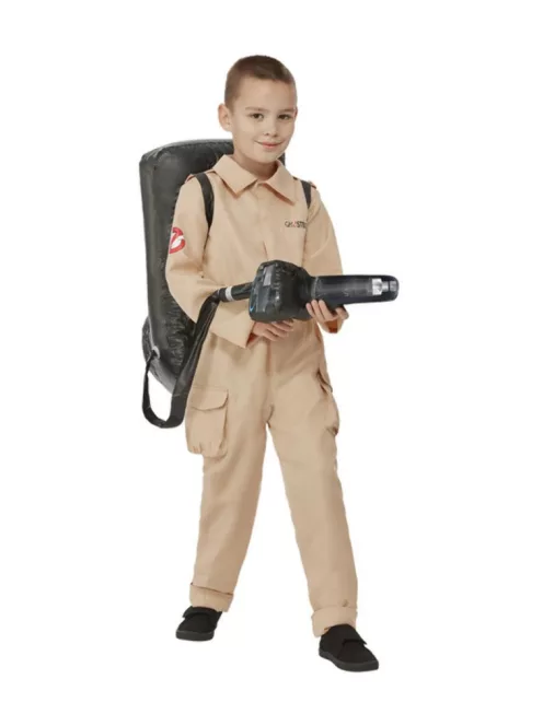 Bézs Szellemirtók Gyerek Jelmez, S-es 4-6 éveseknek (NK)